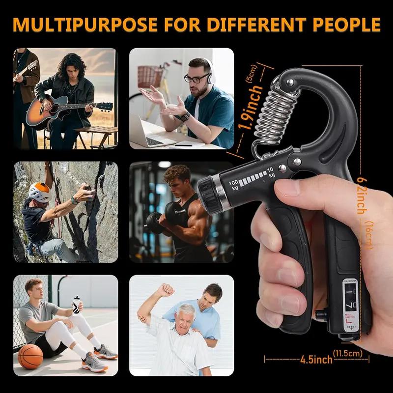 5PCS Grip Strength Trainer Kit – Adjustable Hand Gripper Set for Forearm Training