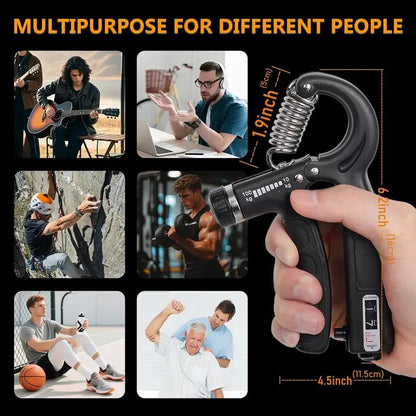 5PCS Grip Strength Trainer Kit – Adjustable Hand Gripper Set for Forearm Training