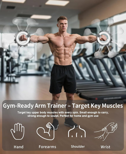360° Hand Crank Forearm Trainer -  Arm Chest Shoulder Workout Tool for Men Women